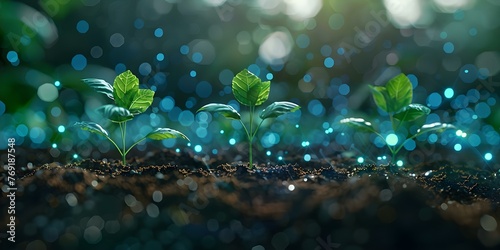 Blending Digital Technology and Sustainability: High-Tech Seed Planting in Harmony with Nature Captured in Stunning K Image. Concept Technology, Sustainability, Seed Planting, Nature, Stunning Images