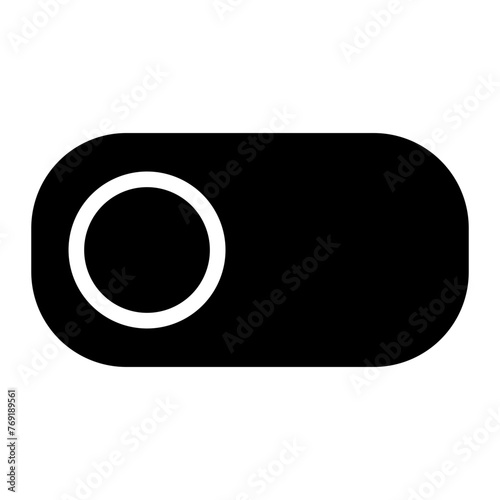 On and Off toggle switch button. Material design switch buttons. Vector