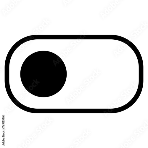 On and Off toggle switch button. Material design switch buttons. Vector