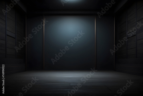 Empty, dark, abstract background. Background of empty show scene design. © Mahmud