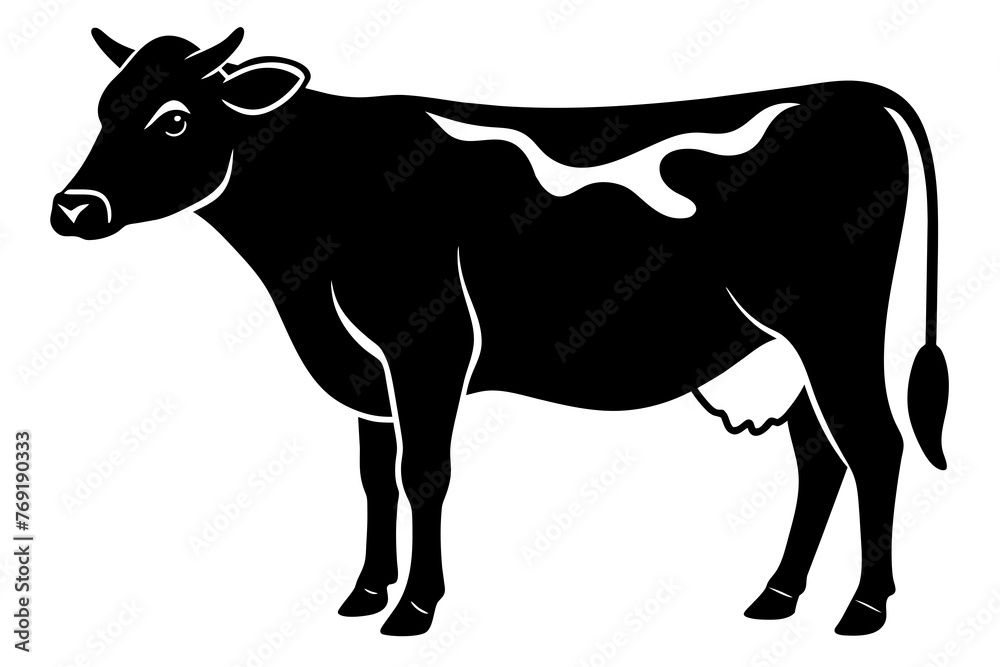 cow silhouette vector illustration cow silhouette vector illustration