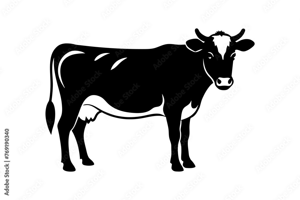cow silhouette vector illustration cow silhouette vector illustration