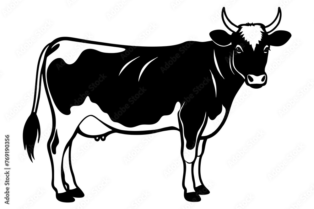 cow silhouette vector illustration cow silhouette vector illustration
