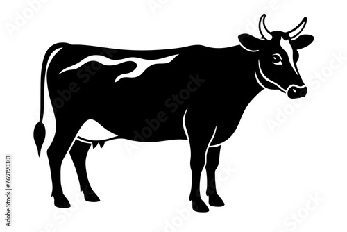 cow silhouette vector illustration