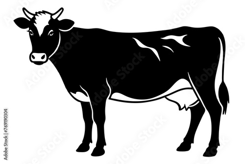 cow silhouette vector illustration