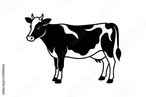 cow silhouette vector illustration