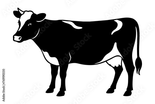 cow silhouette vector illustration