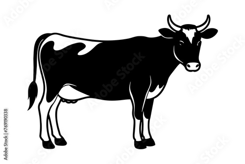 cow silhouette vector illustration