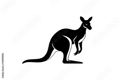 kangaroo silhouette vector illustration