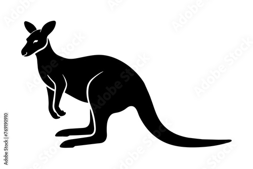 kangaroo silhouette vector illustration