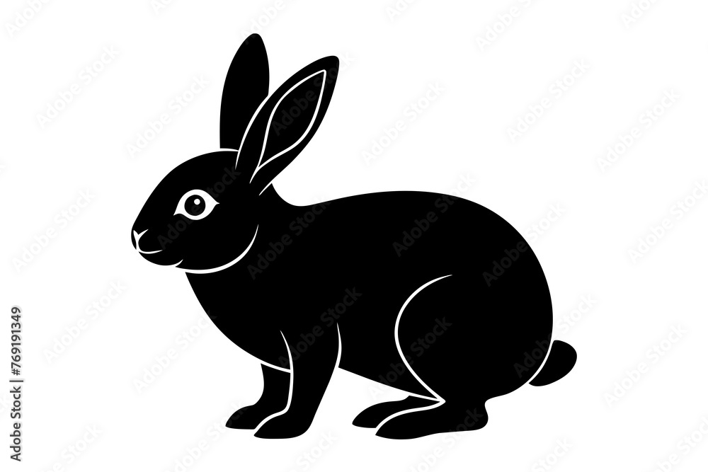 rabbit silhouette vector illustration rabbit silhouette vector illustration