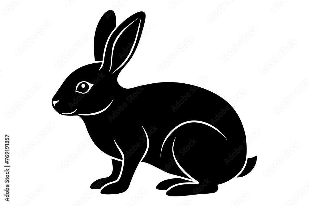 rabbit silhouette vector illustration rabbit silhouette vector illustration