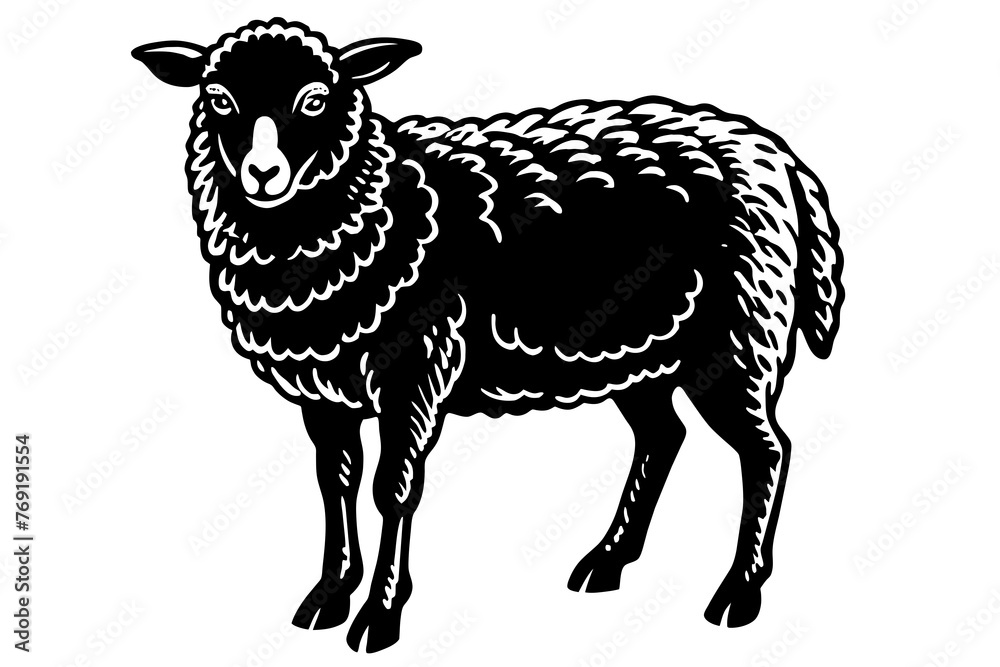 sheep silhouette vector illustration sheep silhouette vector illustration