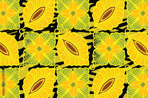 The Kembang Kates Batik motif and its development is a very exclusive motif. Suitable for various functions. Vector EPS 10