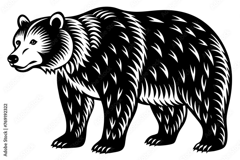 Obraz premium bear silhouette vector illustration