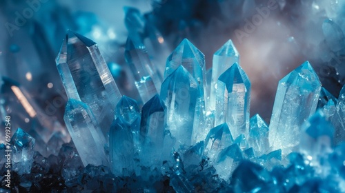 Image of crystals of beautiful shades of blue.