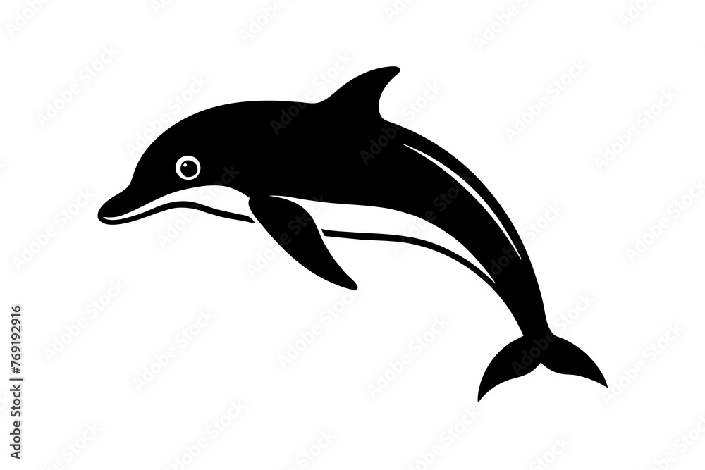 dolphin silhouette vector illustration dolphin silhouette vector illustration