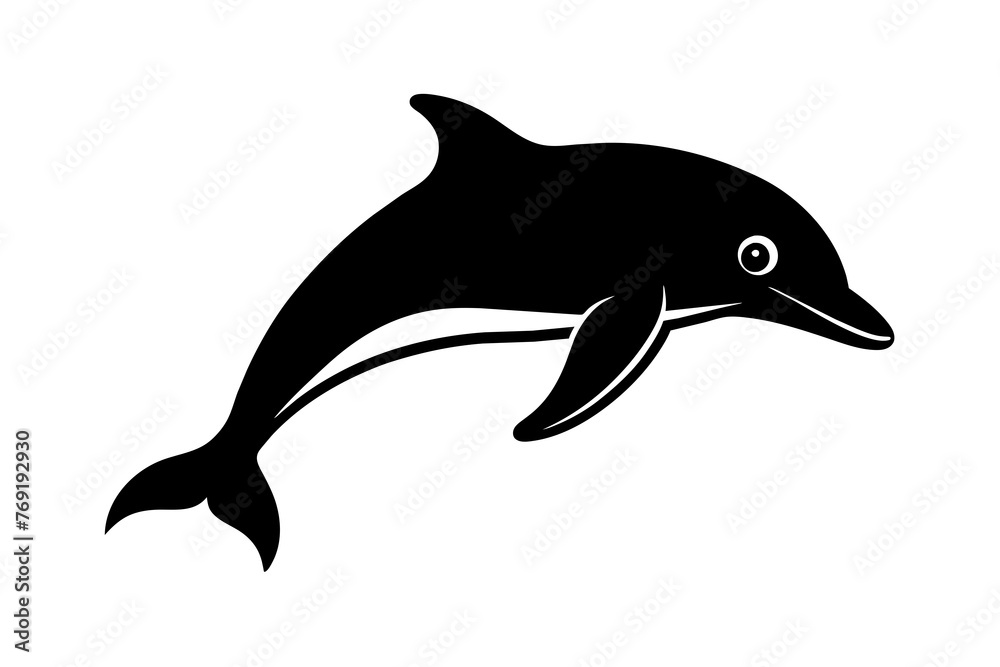 dolphin silhouette vector illustration dolphin silhouette vector illustration