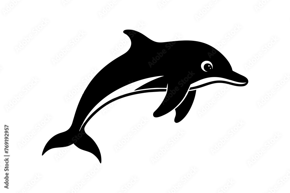 dolphin silhouette vector illustration dolphin silhouette vector illustration