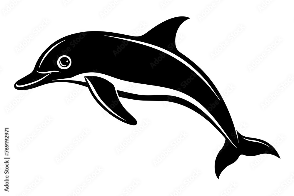 Fototapeta premium dolphin silhouette vector illustration