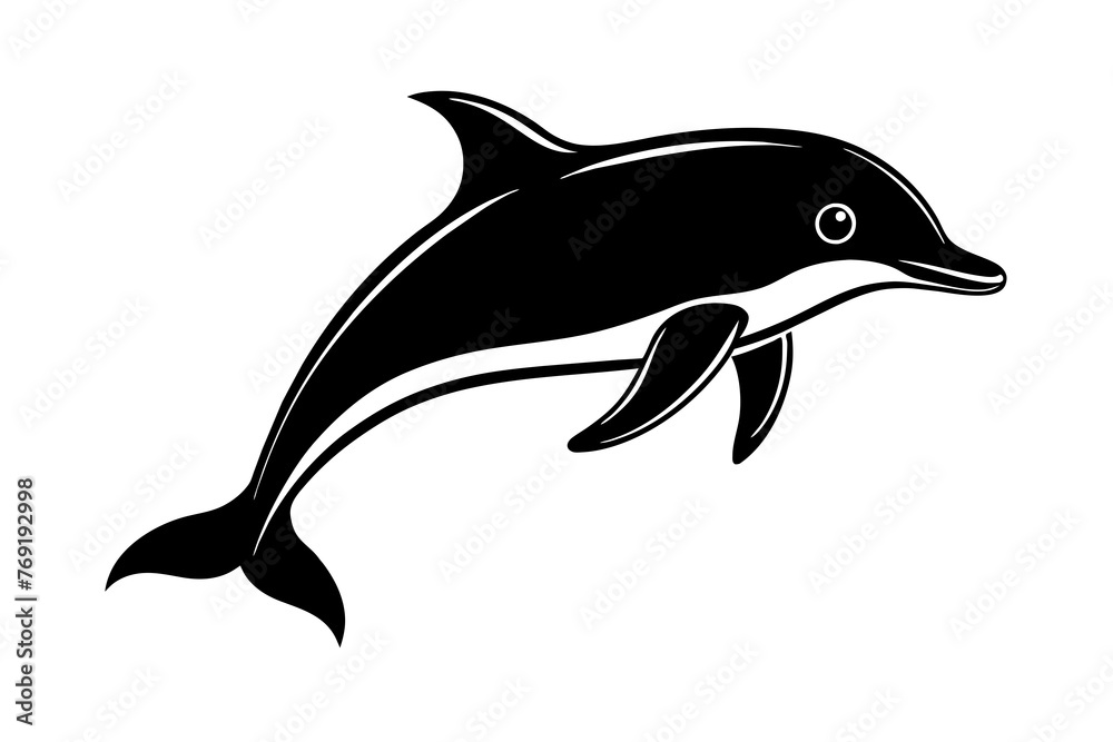 dolphin silhouette vector illustration dolphin silhouette vector illustration