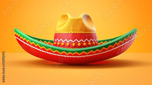 Spectacular Set of mexican sombrero hat illustration