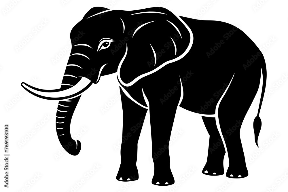 elephant silhouette vector illustration elephant silhouette vector illustration