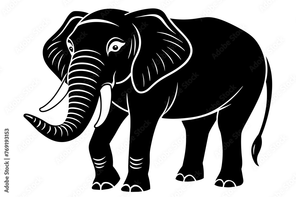 elephant silhouette vector illustration elephant silhouette vector illustration