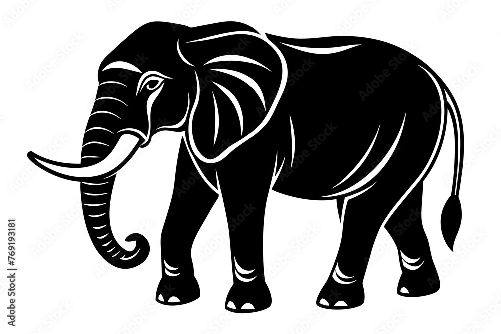 elephant silhouette vector illustration