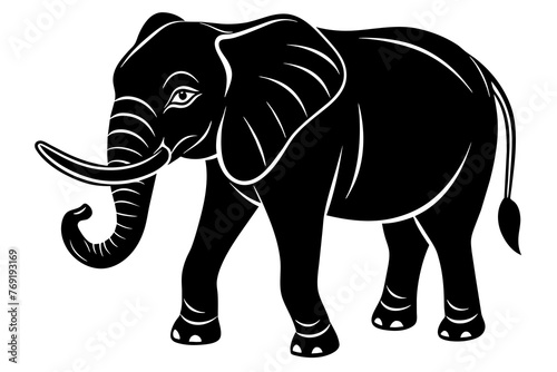 elephant silhouette vector illustration