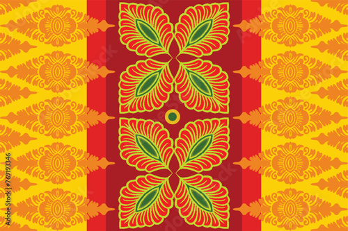 The Kembang Kates Batik motif and its development is a very exclusive motif. Suitable for various functions. Vector EPS 10