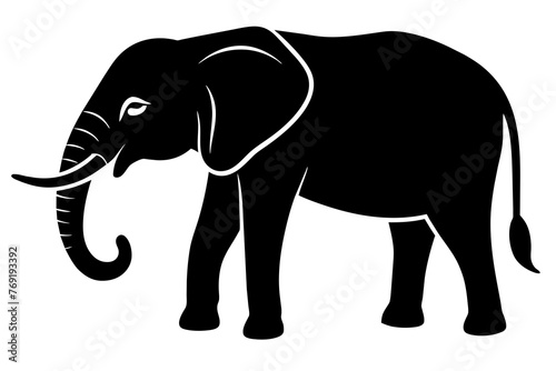 elephant silhouette vector illustration