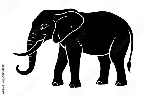 elephant silhouette vector illustration