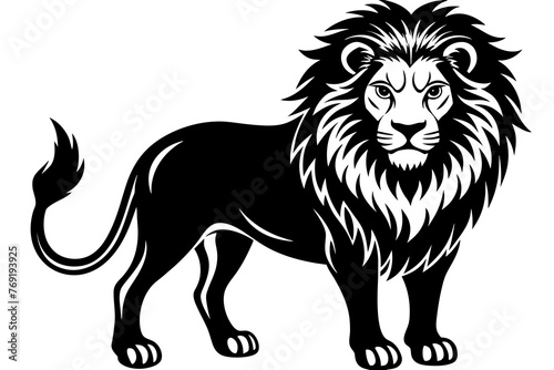 lion silhouette vector illustration