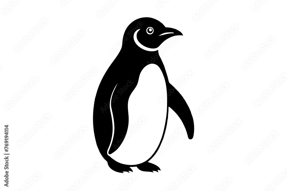 Naklejka premium penguin silhouette vector illustration