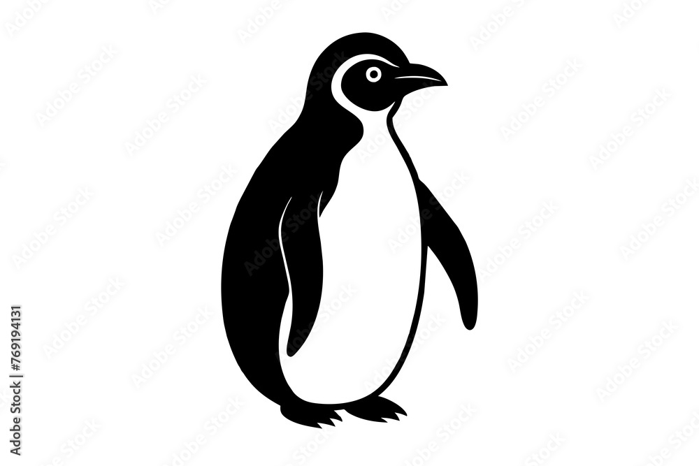Naklejka premium penguin silhouette vector illustration
