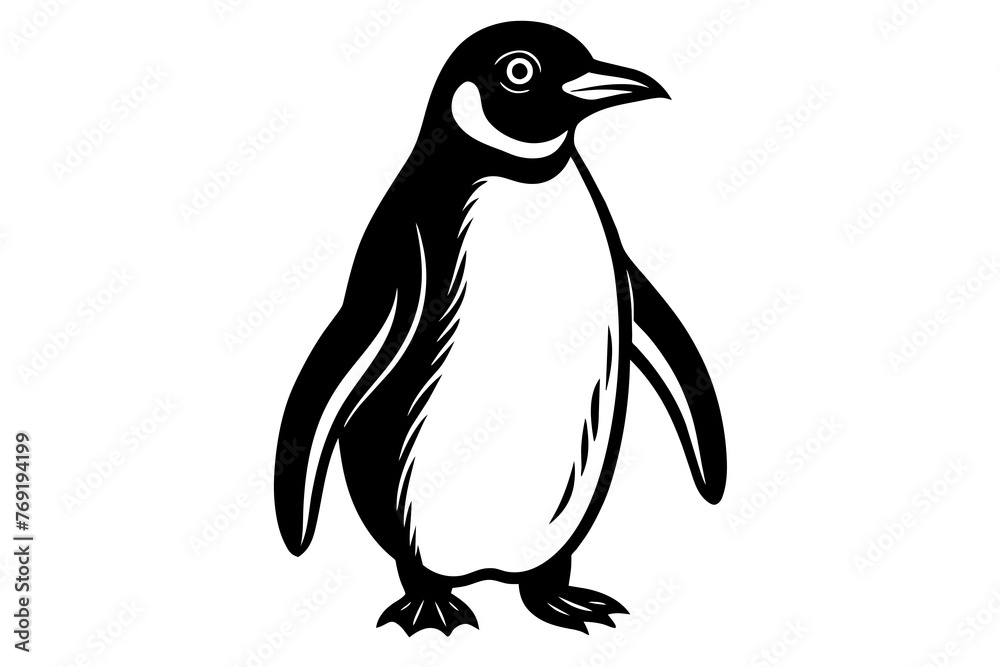 Fototapeta premium penguin silhouette vector illustration