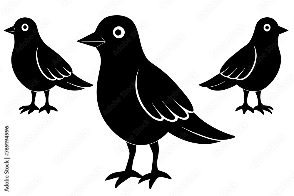 willow bird silhouette vector illustration willow bird silhouette vector illustration