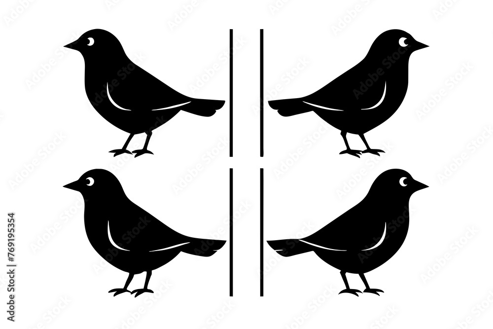pebbles bird silhouette vector illustration pebbles bird silhouette vector illustration