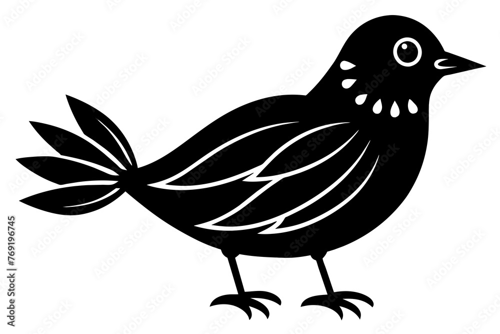 berry bird silhouette vector illustration berry bird silhouette vector illustration