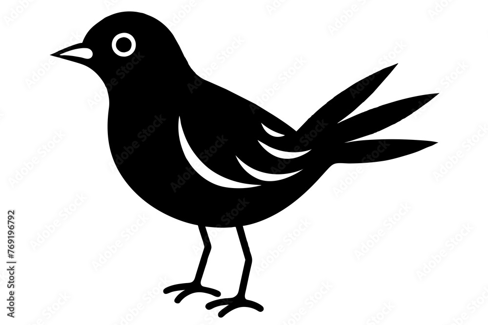 berry bird silhouette vector illustration berry bird silhouette vector illustration