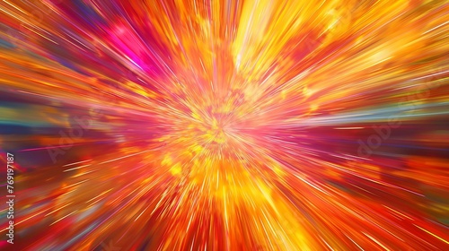 Image of an abstract sun burst, a digital flare.