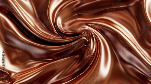 Abstract silky melting chocolate background