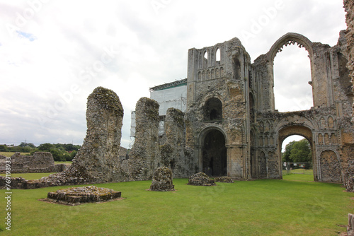 ruins of monastic site in england photo