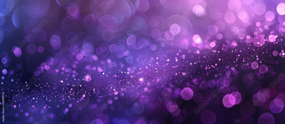 Blurred background in shades of purple.