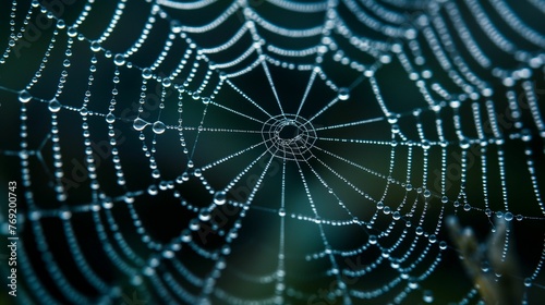 Image of spiderweb glistens. © kept