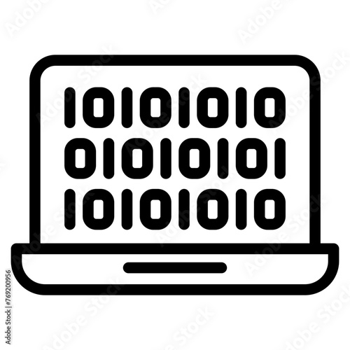 binary code on computer