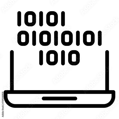 binary code on computer