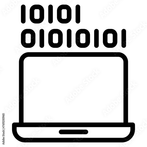 binary code on computer