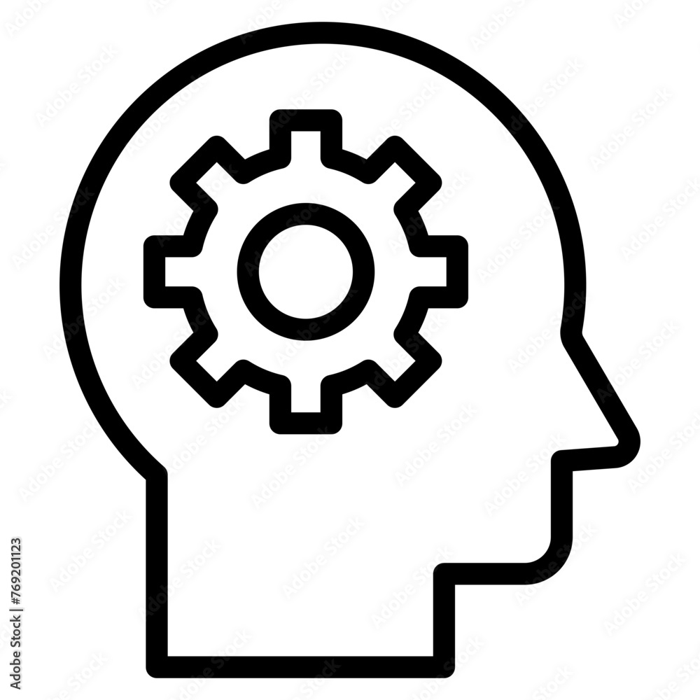 Human head gears tech logo, Cogwheel engineering technological inside brain, Artificial intelligence, Human head gears tech logo, Cogwheel engineering technological inside brain, Artificial intelligence,